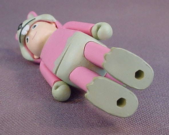 Brockmann Light Volume02 Wild Animals Pink Bunny Rabbit Figure, 3 1/2 Inches Tall, The Head & Arms Move, Groovisions, 2004 GRU, Volume 02, Japan