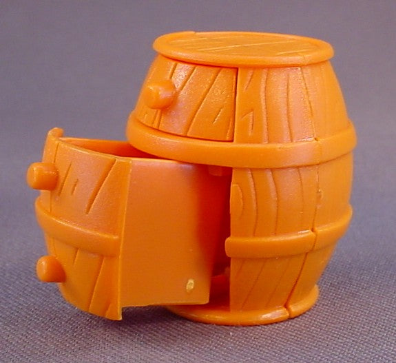 Polly Pocket Orange Barrel With A Set Of Pull Out Drawers Accessory, From A Ride In Style Ranch With Polly And Blondie Set, 2002 Mattel