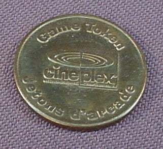 Cineplex Odeon Galaxy Game Token, Famous Players Theaters, Bilingual English & French