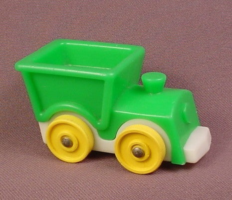 Fisher Price Vintage Green Train Engine, Yellow Wheels