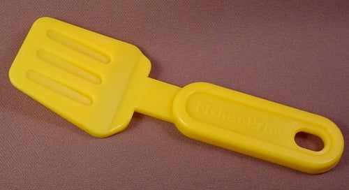 Fisher Price Vintage Yellow Spatula Kitchen Utensil, 5 7/8 Inches L
