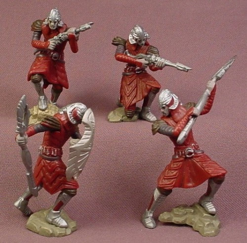 Star Wars Unleashed 2005 Set Of 4 Utapaun Warrior PVC Figures, 2 3/