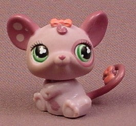 Littlest Pet Shop #464 Purple & Mauve Mouse Or Rat
