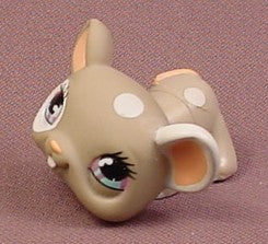 Littlest Pet Shop #473 Gray Mouse With One White Ear & White Patch