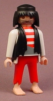 Playmobil Adult Male Pirate Figure With Ragged Red Pants, Bare Feet