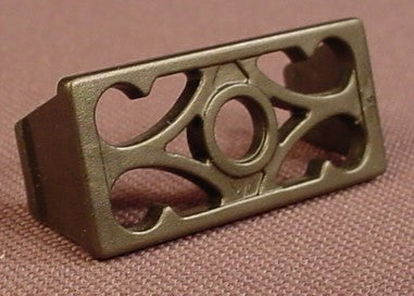 Playmobil Black Victorian Building Foundation Window With Clips & An Ornate Design, Barred, Screen, 4297 5300 5301 5302 5305 5955 7782, 30 05 7490