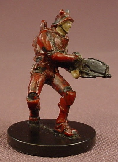 Star Wars Miniatures Devaronian Soldier Figure With The Card, 44/60, Revenge Of The Sith Series