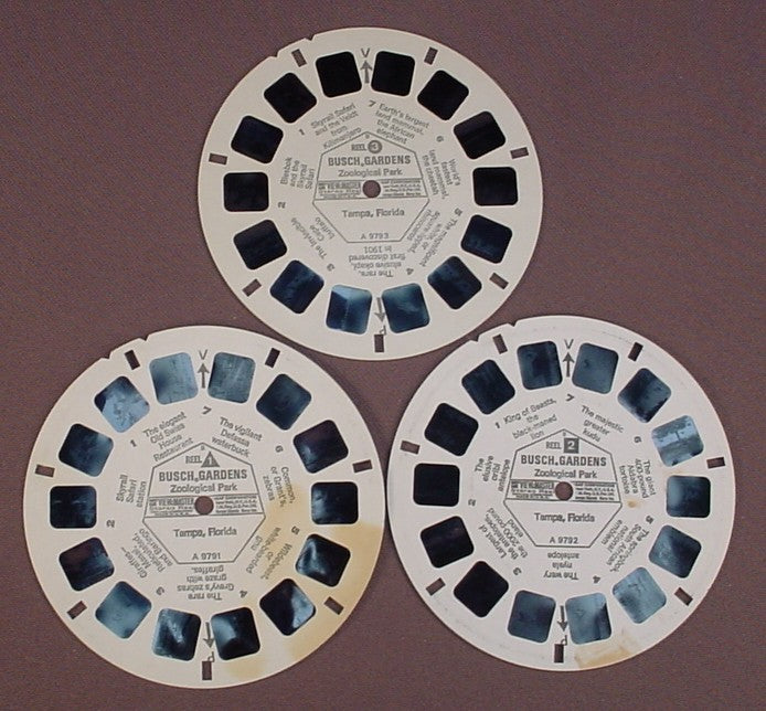 View-Master Set Of 3 Reels, Busch Gardens Zoological Park – Ron's