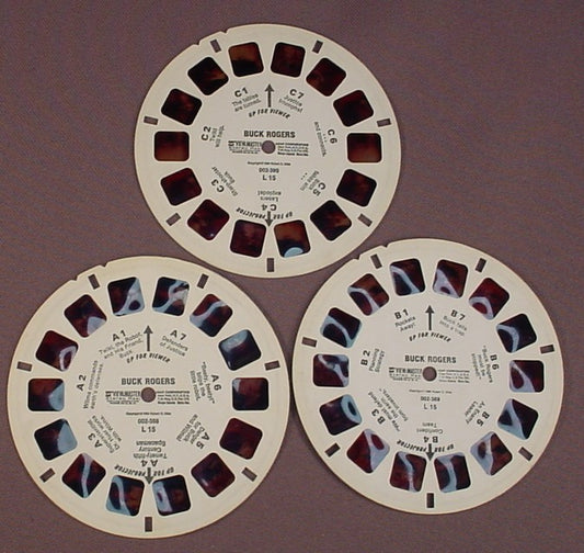 View-Master Set Of 3 Reels, Buck Rogers, 002-388, 002-389, 002-390, L 15, 1980 TV Show, Viewmaster