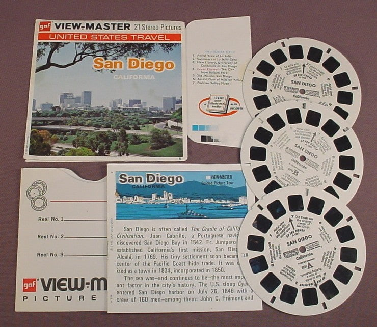View-Master Set Of 3 Reels, San Diego California – Ron's Rescued Treasures
