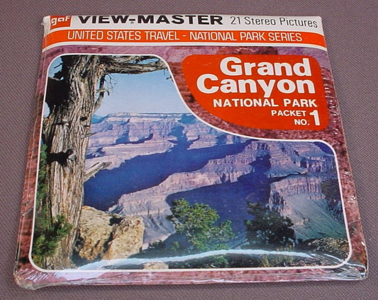 View-Master Set Of 3 Reels, Grand Canyon National Park Packet No 1, A 361, A361, In A Sealed Packet, GAF