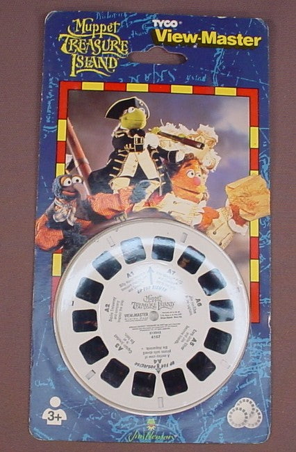 View-Master Set Of 3 Reels On A Sealed Card, Muppet Treasure Island, 4167, 012843, 1996 Tyco, Muppets, Jim Henson