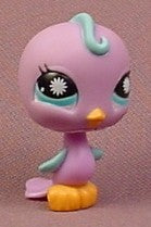 Littlest Pet Shop #931 Purple Parakeet Bird Blue Starburst Eyes