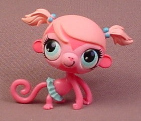 Littlest Pet Shop #2852 Pink Spider Monkey With Blue Eyes
