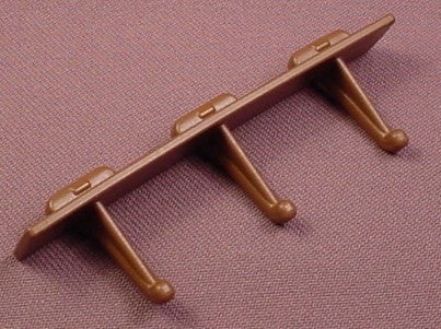 Playmobil Brown Coat Rack With 3 Hooks, Wall Attachment, 3120 3855