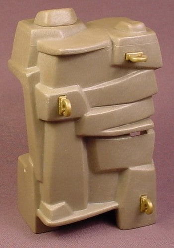 Playmobil Gray Rock Formation Cliff With 3 Gold Rope Loops For Rock