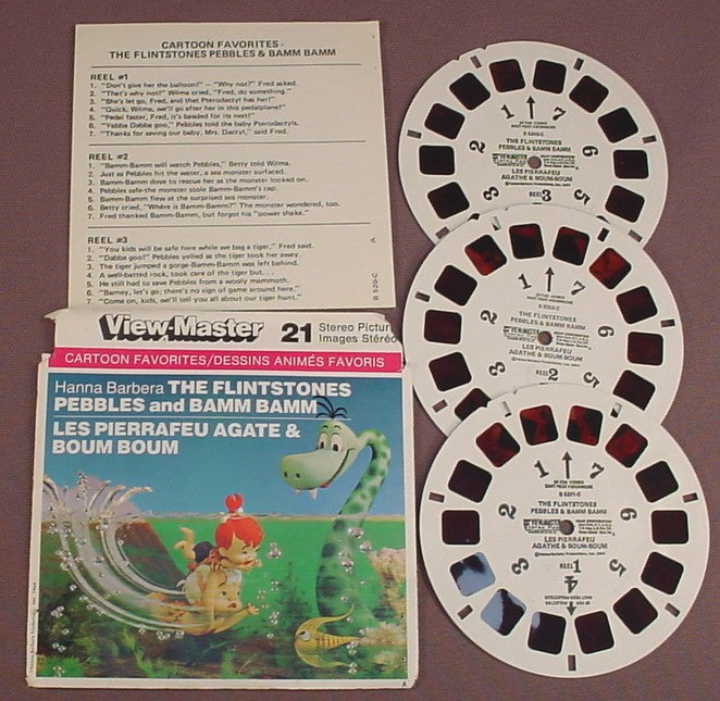 View-Master Set Of 3 Reels, Flintstones Pebbles & Bamm Bamm, B 520