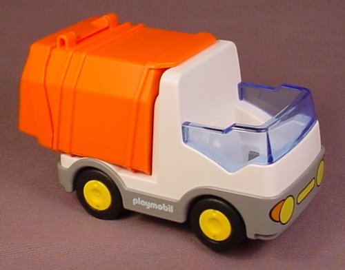 Playmobil 123 Garbage Truck With Tip Up Back That Opens