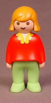 Playmobil 123 Adult Female Figure With Red Shirt