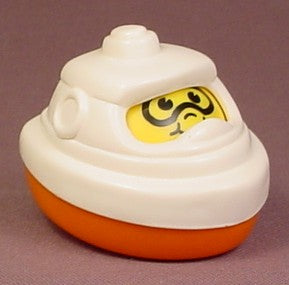 Fisher Price 1987 Orange & White Roll A Round Train, Roll-A-Round