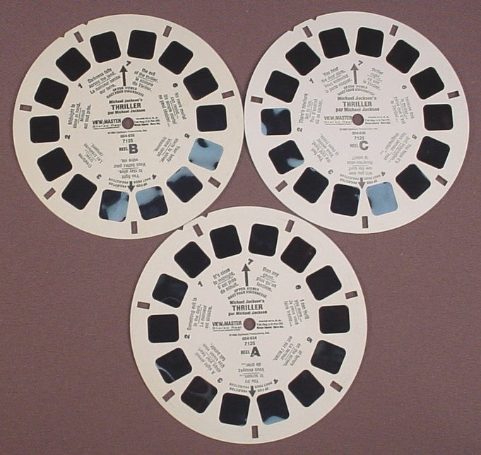 Thriller - MIchael Jackson - View-Master 3 reel set - vintage –  worldwideslides