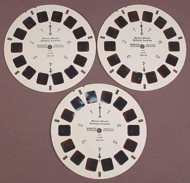 View-Master Set Of 3 Reels, Disney Mickey Mouse Birthday Surprise – Ron's  Rescued Treasures