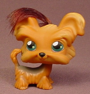Littlest Pet Shop #6 Brown Yorkshire Terrier Puppy Dog
