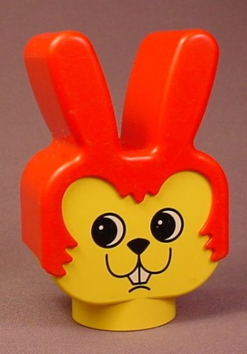 Lego Duplo 2303 Yellow 2X4X3 Rabbit Figure Head