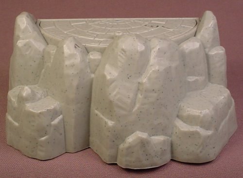 Fisher Price Imaginext Gray Stone Wall Base With Semi Circle