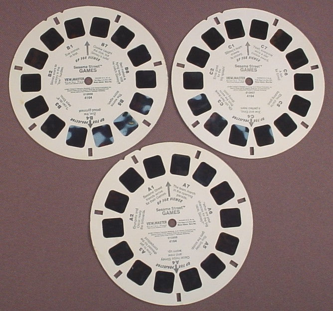 View-Master Set Of 3 Reels, Sesame St Games, 4164 – Ron's Rescued