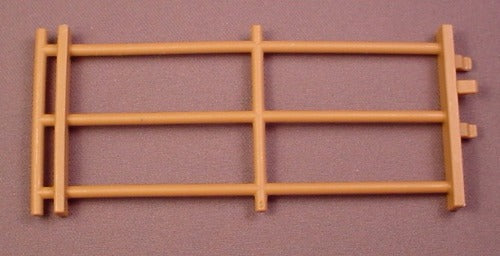 Playmobil Brown Fence Section Clips At One End Rod At The Other