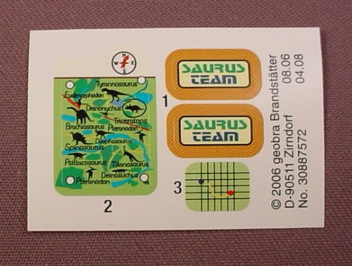 Playmobil Sticker Sheet For Clipboard, Gps & Suitcase, 4170 4176