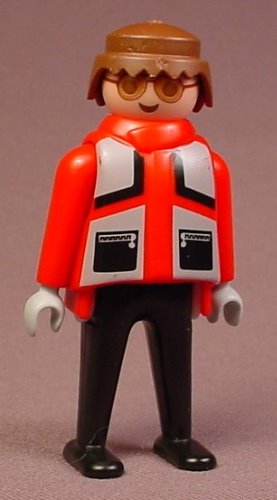 Playmobil Adult Male Arctic Scientist Figure In A Red Jacket