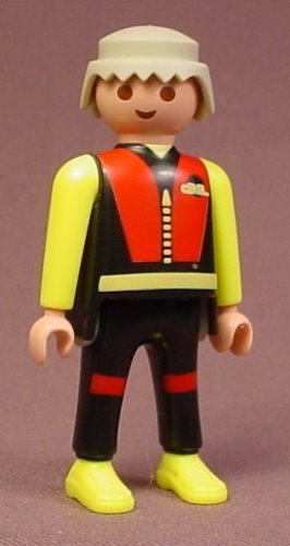Playmobil Adult Male Submariner Figure In A Black & Red Wet Suit