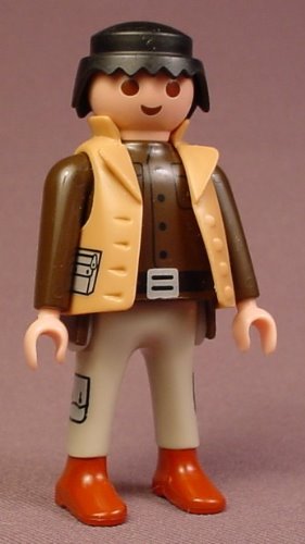Playmobil Adult Male Treasure Hunter Figure In A Tan Vest