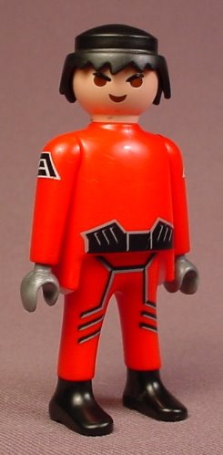 Playmobil Adult Male Future Planet Figure In A Red Uniform