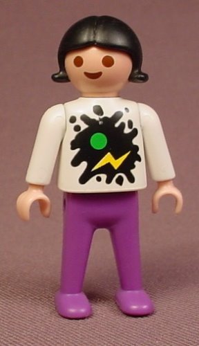 Playmobil Female Girl Child Figure In A White Shirt