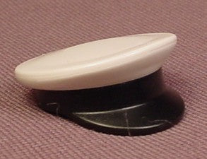 Playmobil White Peaked Uniform Cap Of Hat With A Black Bill