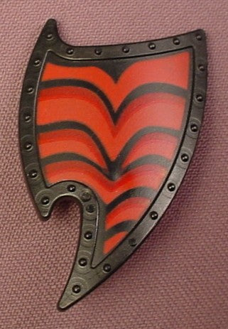 Playmobil Black Flame Shaped Shield With Black Wavy Lines