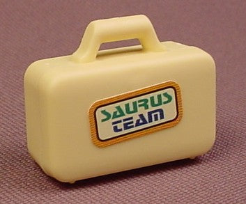 Playmobil Light Yellow Suitcase With Saurus Team Stickers Applied