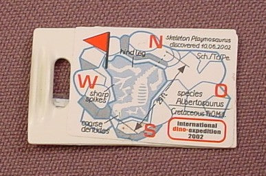 Playmobil White Map Or Card With Stickers & Handgrip