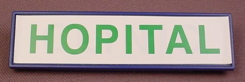Playmobil Dark Blue Rectangular Sign