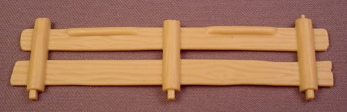Playmobil Light Brown Fence With 2 Horizontal Wood Boards