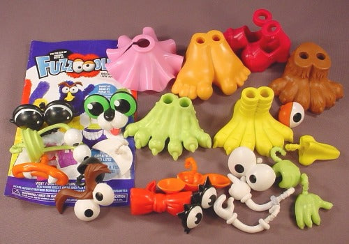 Fuzzoodles Lot Of 22 Plastic Monster Pieces