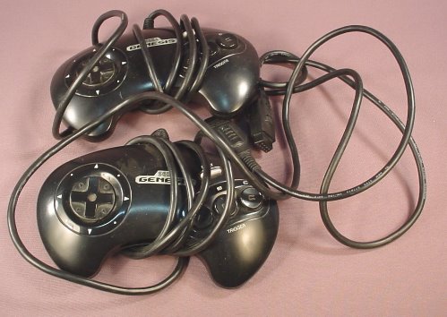 Sega Genesis Pair Of Game Pad Controllers