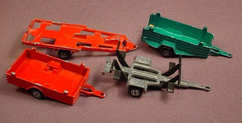 Majorette Lot Of 4 Small Trailers