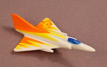 Matchbox 1983 Plastic White Yellow & Orange Plastic Jet Airplane