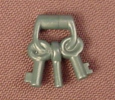 Playmobil Blue Gray Keys On A Keyring