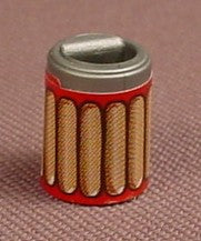 Playmobil Silver Gray Food Tin Can With A Wieners Or Sausages Sticker