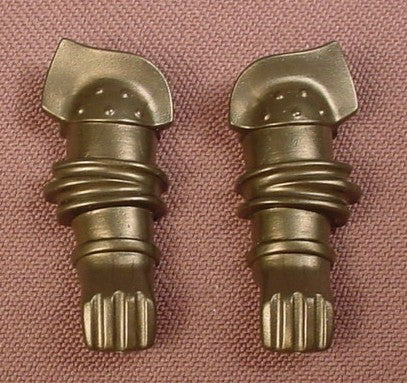 Playmobil Pair Of Dark Gray Or Black Arm Armor Greaves